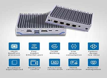 4 Lan J4125 Quad Core Prosesor Firewall Mini PC