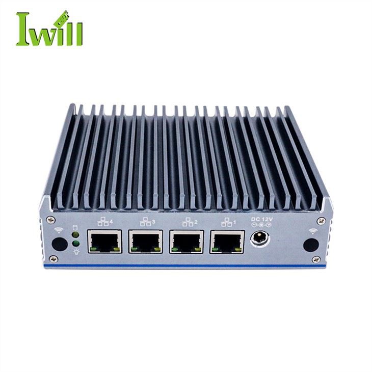 J4125 Mini PC 4 Lan Fanless Computer